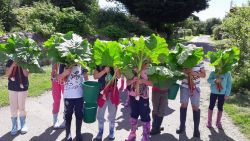 CHildren with rhubarb faces Gallery